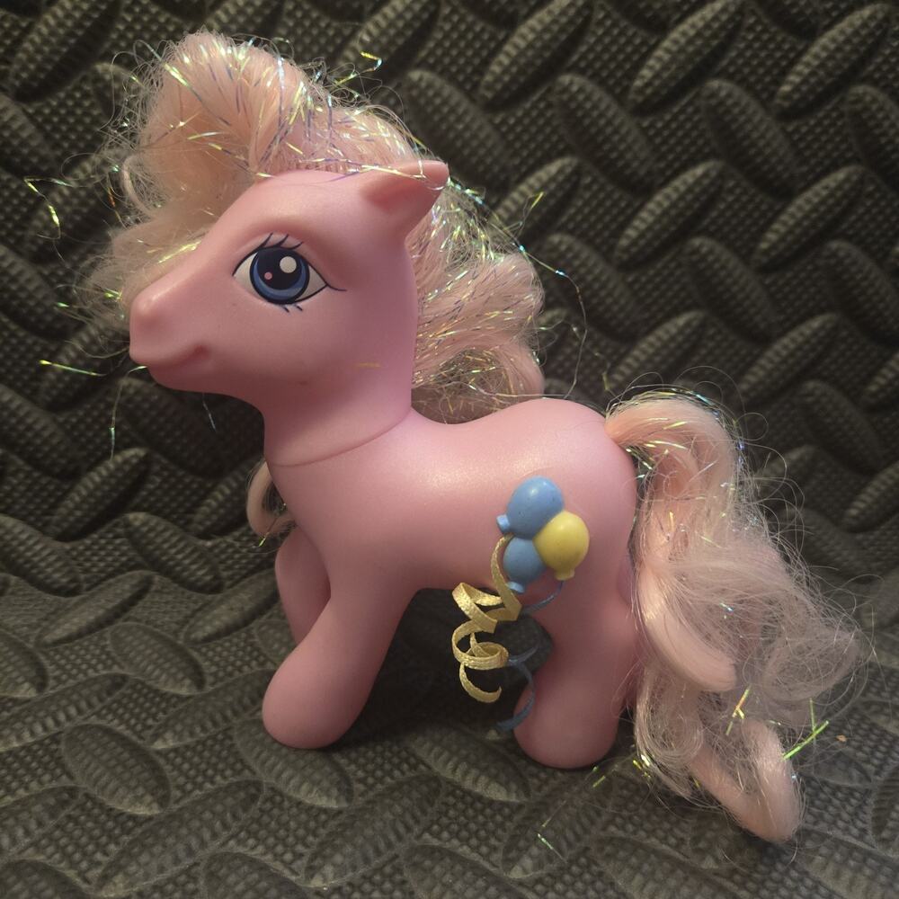 My Little Pony G3 Pinkie Pie Pink Pony Tinsel Hair Balloon Cutie Mark Hasbro